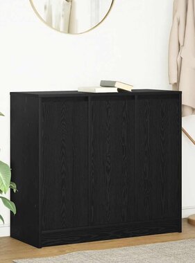 VidaXL Dressoir 85x34x76 cm spaanplaat zwart eikenkleurig