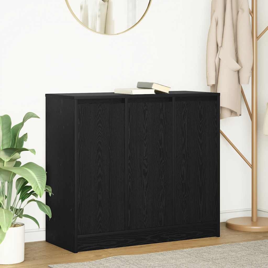 VidaXL Dressoir 85x34x76 cm spaanplaat zwart eikenkleurig