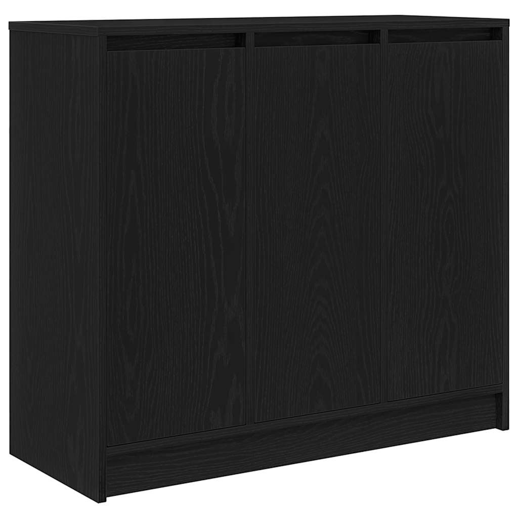 VidaXL Dressoir 85x34x76 cm spaanplaat zwart eikenkleurig
