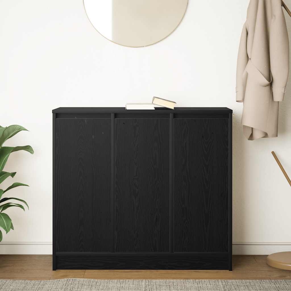 VidaXL Dressoir 85x34x76 cm spaanplaat zwart eikenkleurig
