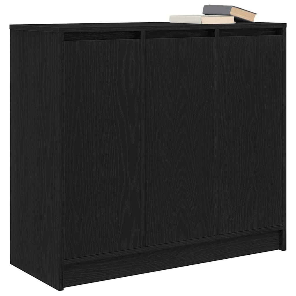 VidaXL Dressoir 85x34x76 cm spaanplaat zwart eikenkleurig