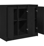 VidaXL Dressoir 85x34x76 cm spaanplaat zwart eikenkleurig
