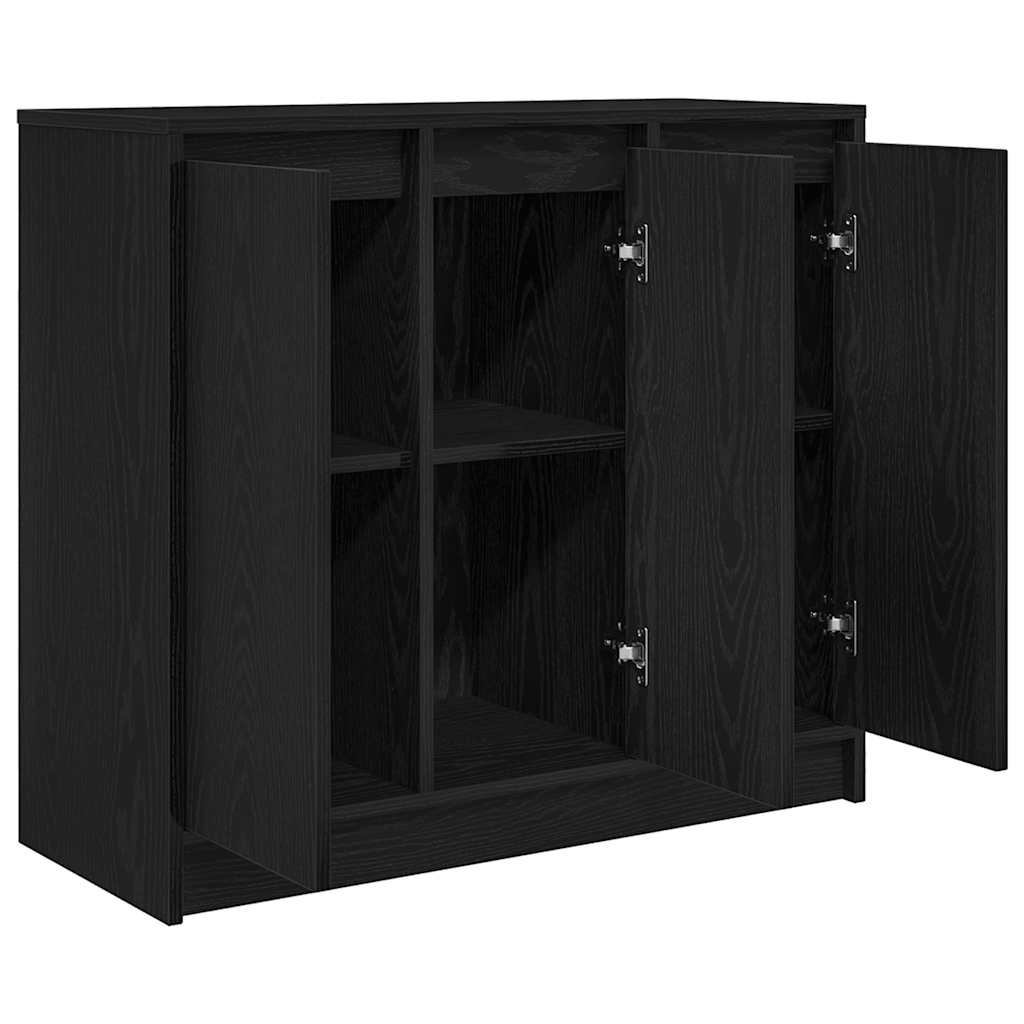 VidaXL Dressoir 85x34x76 cm spaanplaat zwart eikenkleurig