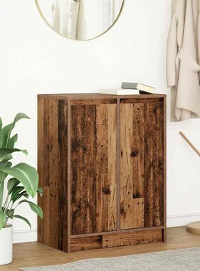 VidaXL Dressoir 57x34x76 cm bewerkt hout oud houtkleurig