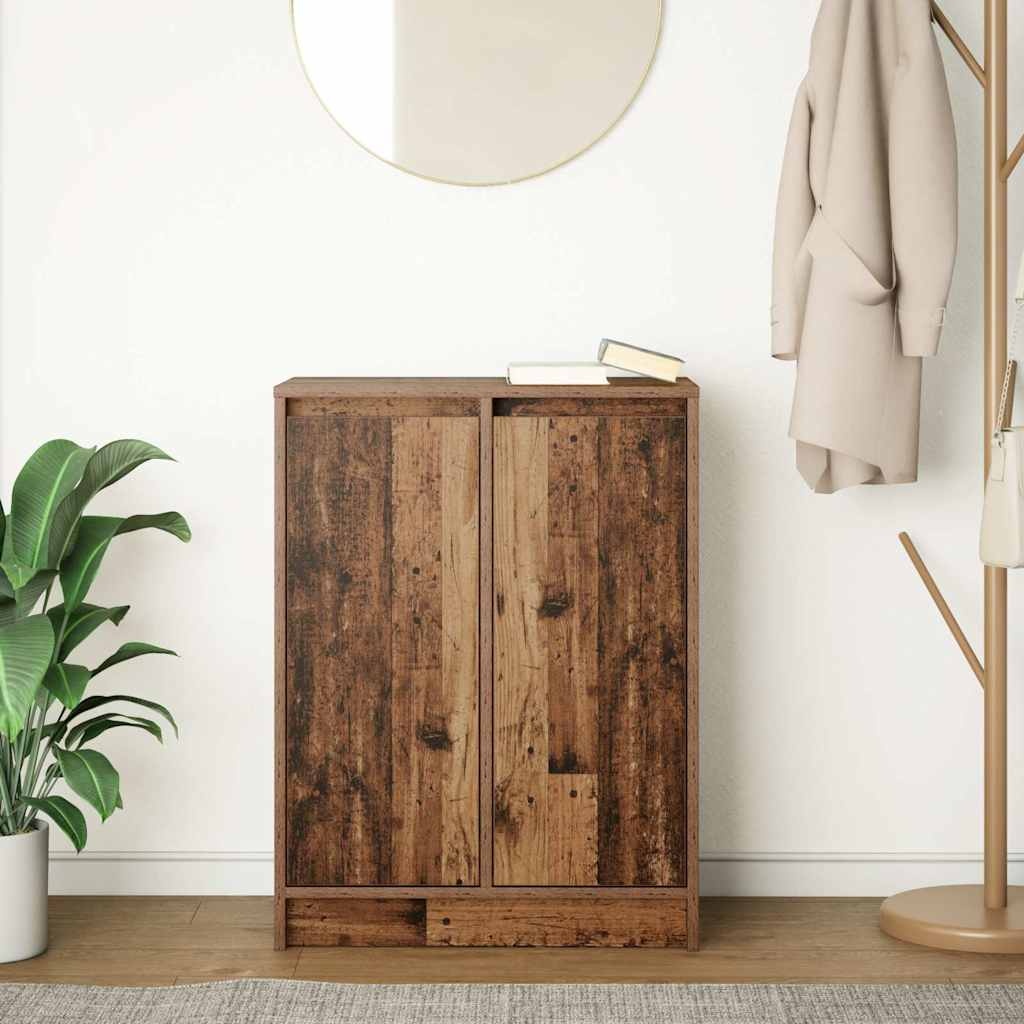 VidaXL Dressoir 57x34x76 cm bewerkt hout oud houtkleurig