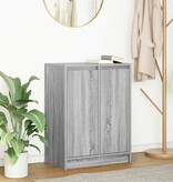 VidaXL Dressoir 57x34x76 cm bewerkt hout grijs sonoma eikenkleurig