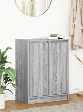 VidaXL Dressoir 57x34x76 cm bewerkt hout grijs sonoma eikenkleurig