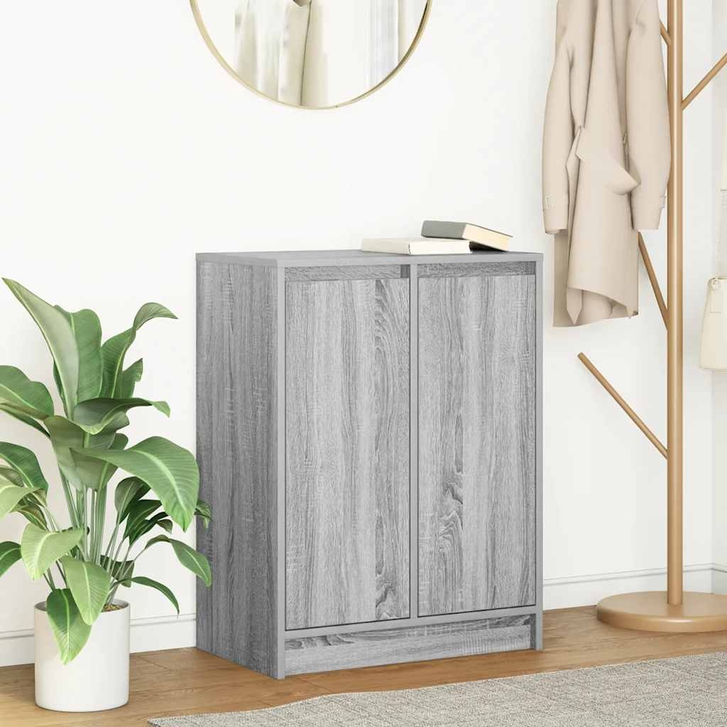VidaXL Dressoir 57x34x76 cm bewerkt hout grijs sonoma eikenkleurig