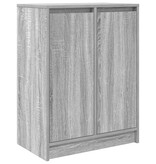 VidaXL Dressoir 57x34x76 cm bewerkt hout grijs sonoma eikenkleurig
