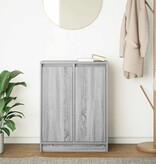 VidaXL Dressoir 57x34x76 cm bewerkt hout grijs sonoma eikenkleurig