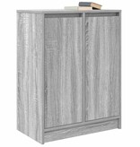VidaXL Dressoir 57x34x76 cm bewerkt hout grijs sonoma eikenkleurig