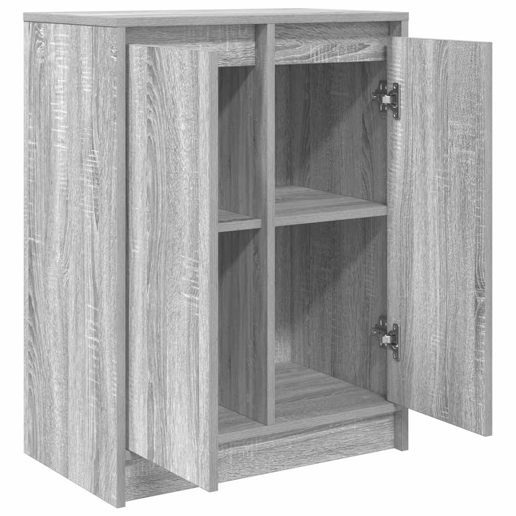 VidaXL Dressoir 57x34x76 cm bewerkt hout grijs sonoma eikenkleurig