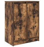 VidaXL Dressoir 57x34x76 cm bewerkt hout gerookt eikenkleurig