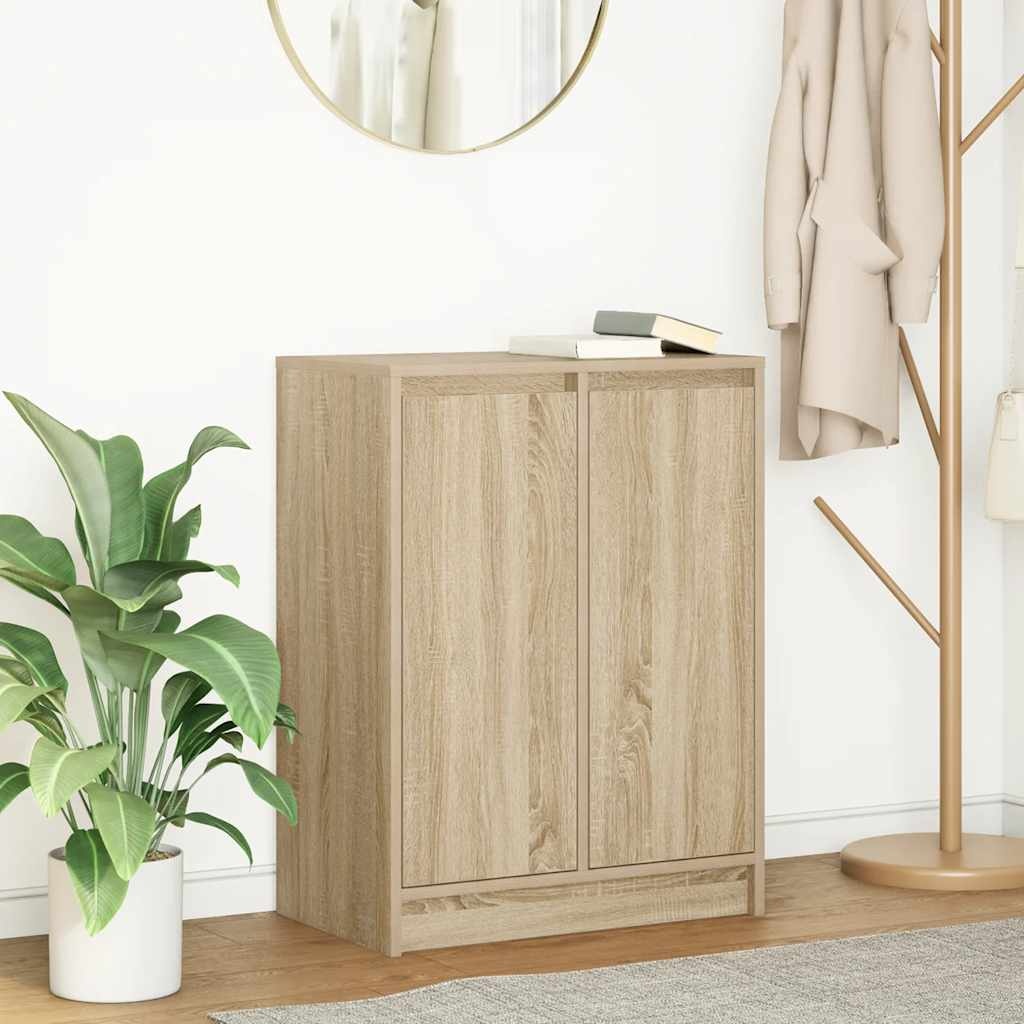 VidaXL Dressoir 57x34x76 cm bewerkt hout sonoma eikenkleurig