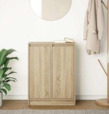 VidaXL Dressoir 57x34x76 cm bewerkt hout sonoma eikenkleurig