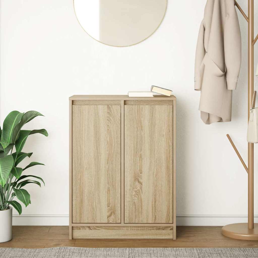 VidaXL Dressoir 57x34x76 cm bewerkt hout sonoma eikenkleurig