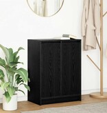 VidaXL Dressoir 57x34x76 cm spaanplaat zwart eikenkleurig
