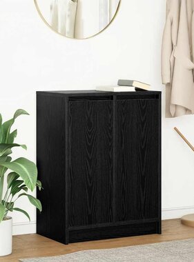 VidaXL Dressoir 57x34x76 cm spaanplaat zwart eikenkleurig
