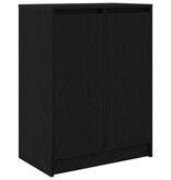 VidaXL Dressoir 57x34x76 cm spaanplaat zwart eikenkleurig