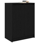 VidaXL Dressoir 57x34x76 cm spaanplaat zwart eikenkleurig