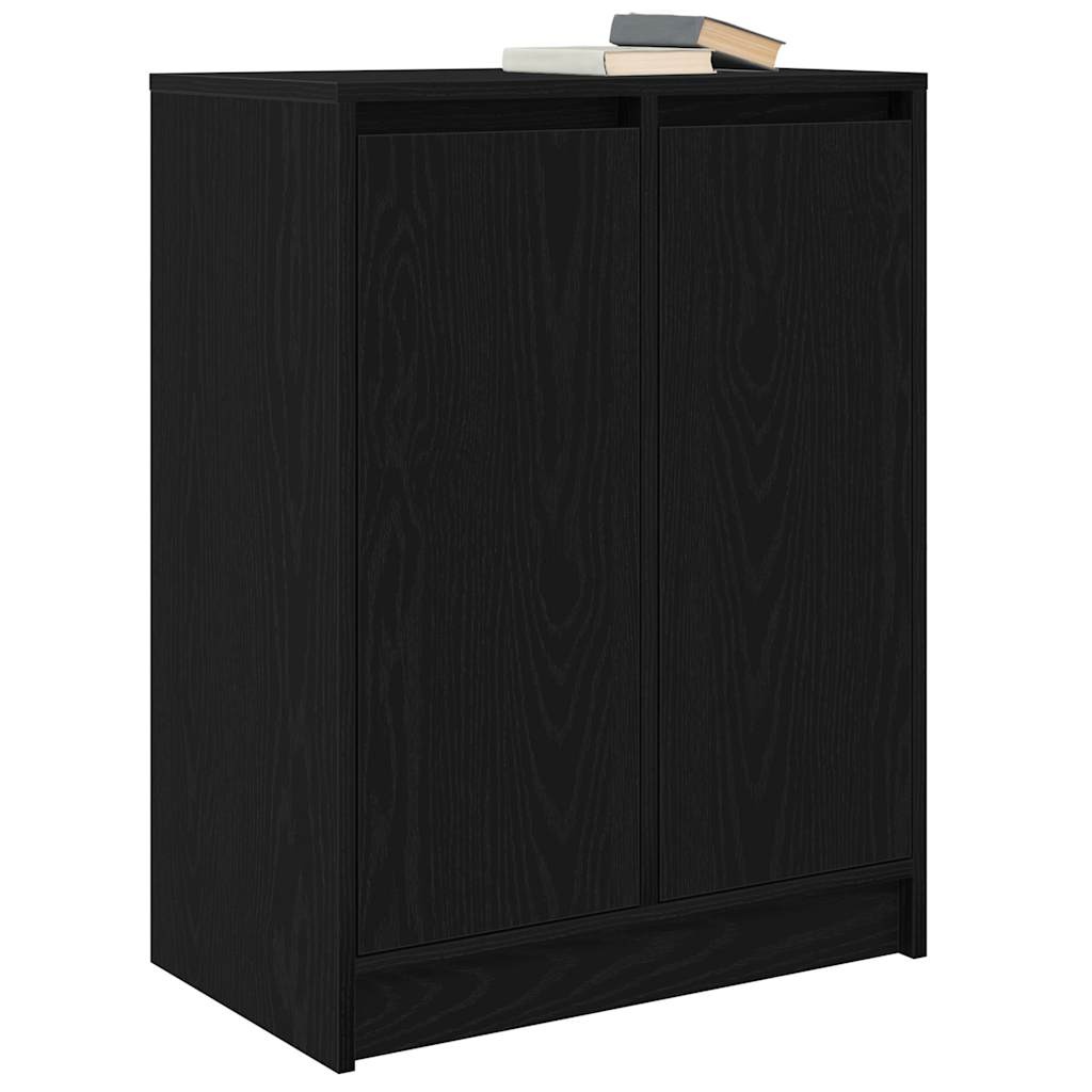 VidaXL Dressoir 57x34x76 cm spaanplaat zwart eikenkleurig