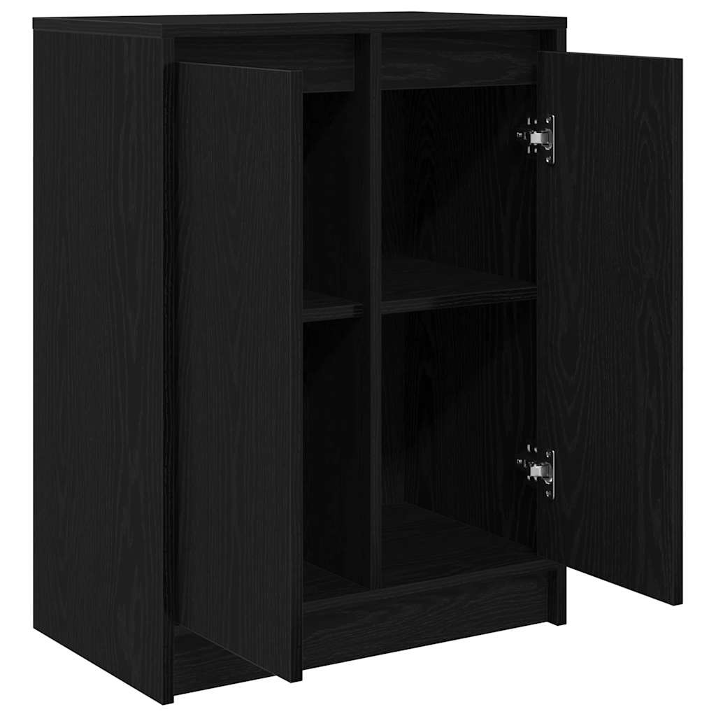 VidaXL Dressoir 57x34x76 cm spaanplaat zwart eikenkleurig