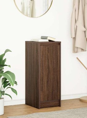VidaXL Dressoir 29,5x34x76 cm bewerkt hout bruin eikenkleurig