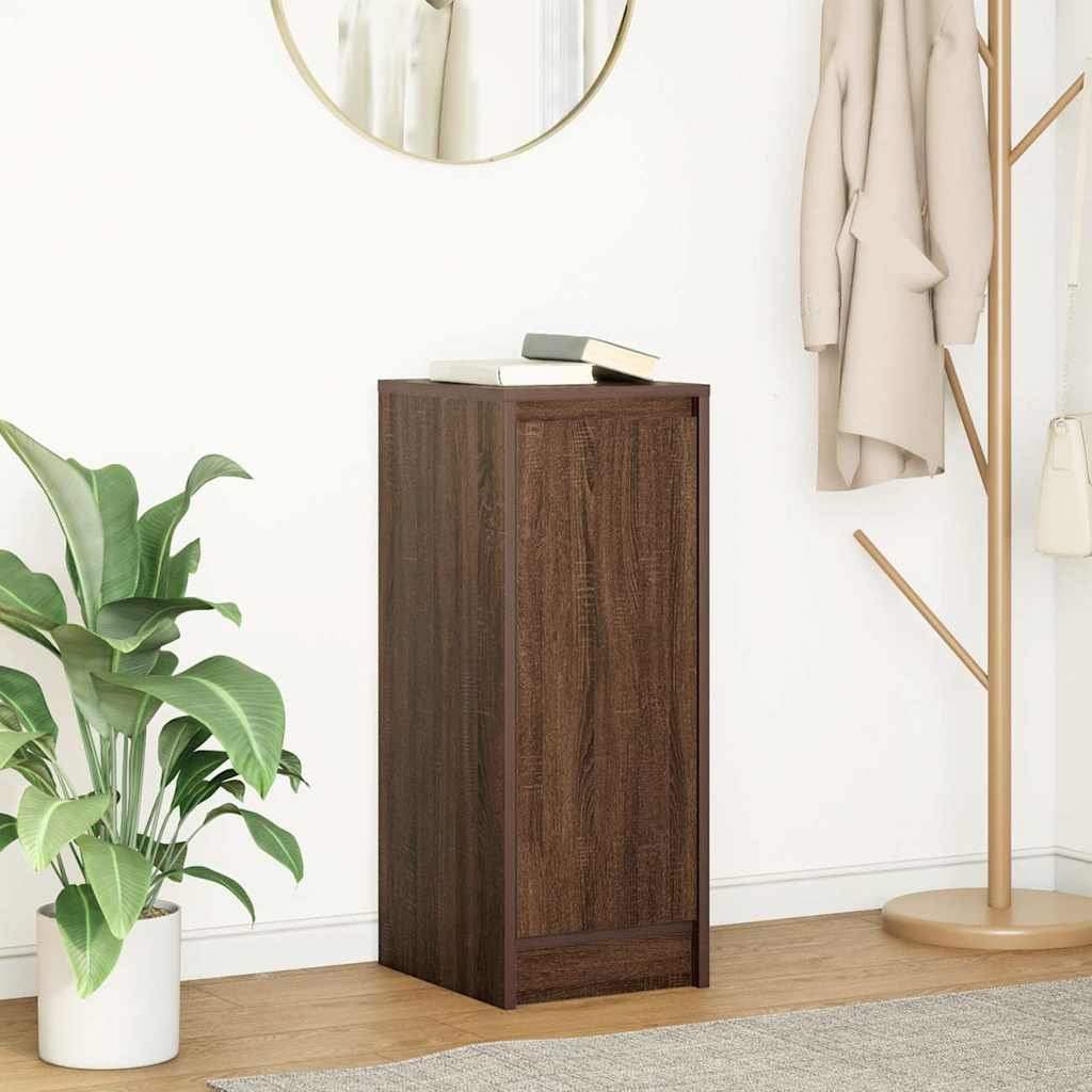 VidaXL Dressoir 29,5x34x76 cm bewerkt hout bruin eikenkleurig