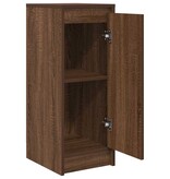 VidaXL Dressoir 29,5x34x76 cm bewerkt hout bruin eikenkleurig
