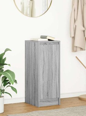 VidaXL Dressoir 29,5x34x76 cm bewerkt hout grijs sonoma eikenkleurig
