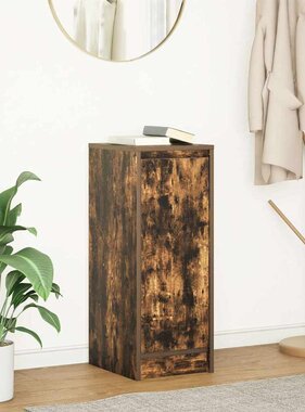 VidaXL Dressoir 29,5x34x76 cm bewerkt hout gerookt eikenkleurig