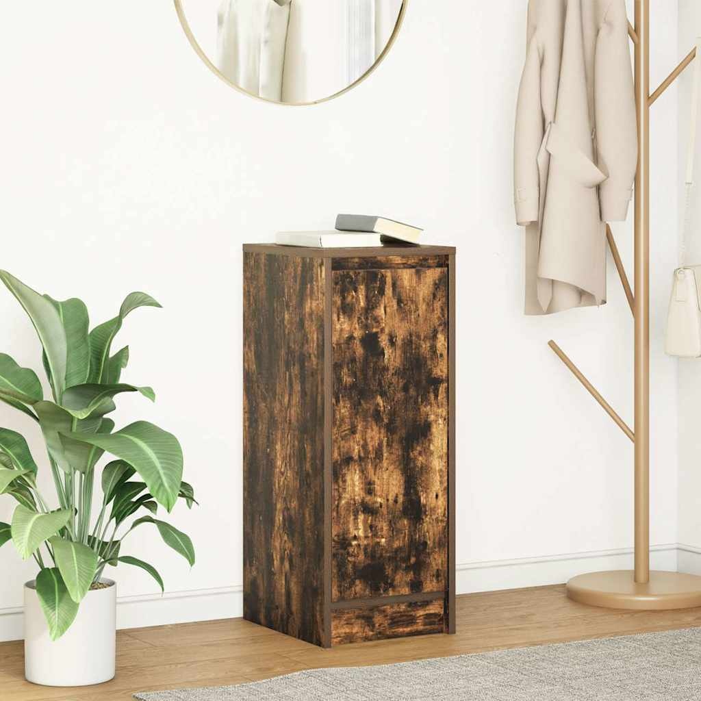 VidaXL Dressoir 29,5x34x76 cm bewerkt hout gerookt eikenkleurig