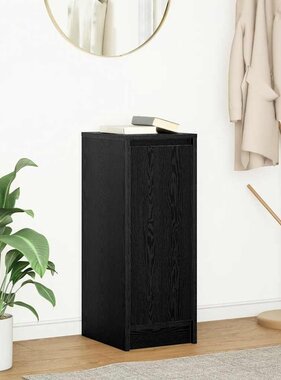 VidaXL Dressoir 29,5x34x76 cm spaanplaat zwart eikenkleurig