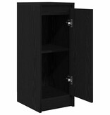 VidaXL Dressoir 29,5x34x76 cm spaanplaat zwart eikenkleurig