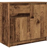 VidaXL Dressoir met lade 71x35x65 cm spaanplaat oud hout