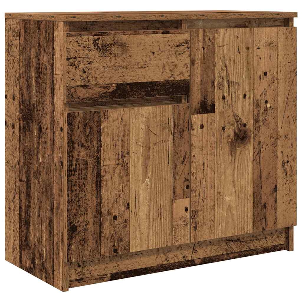 VidaXL Dressoir met lade 71x35x65 cm spaanplaat oud hout