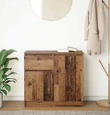 VidaXL Dressoir met lade 71x35x65 cm spaanplaat oud hout