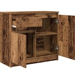 VidaXL Dressoir met lade 71x35x65 cm spaanplaat oud hout
