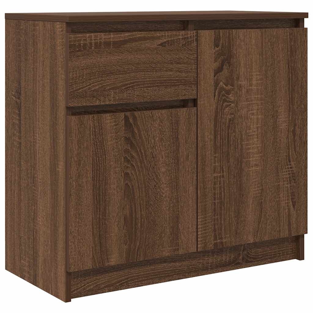 VidaXL Dressoir met lade 71x35x65 cm spaanplaat bruin eikenkleurig