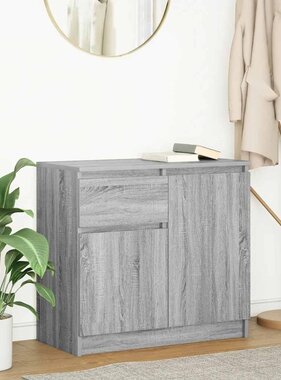 VidaXL Dressoir met lade 71x35x65 cm spaanplaat grijs Sonoma