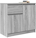 VidaXL Dressoir met lade 71x35x65 cm spaanplaat grijs Sonoma