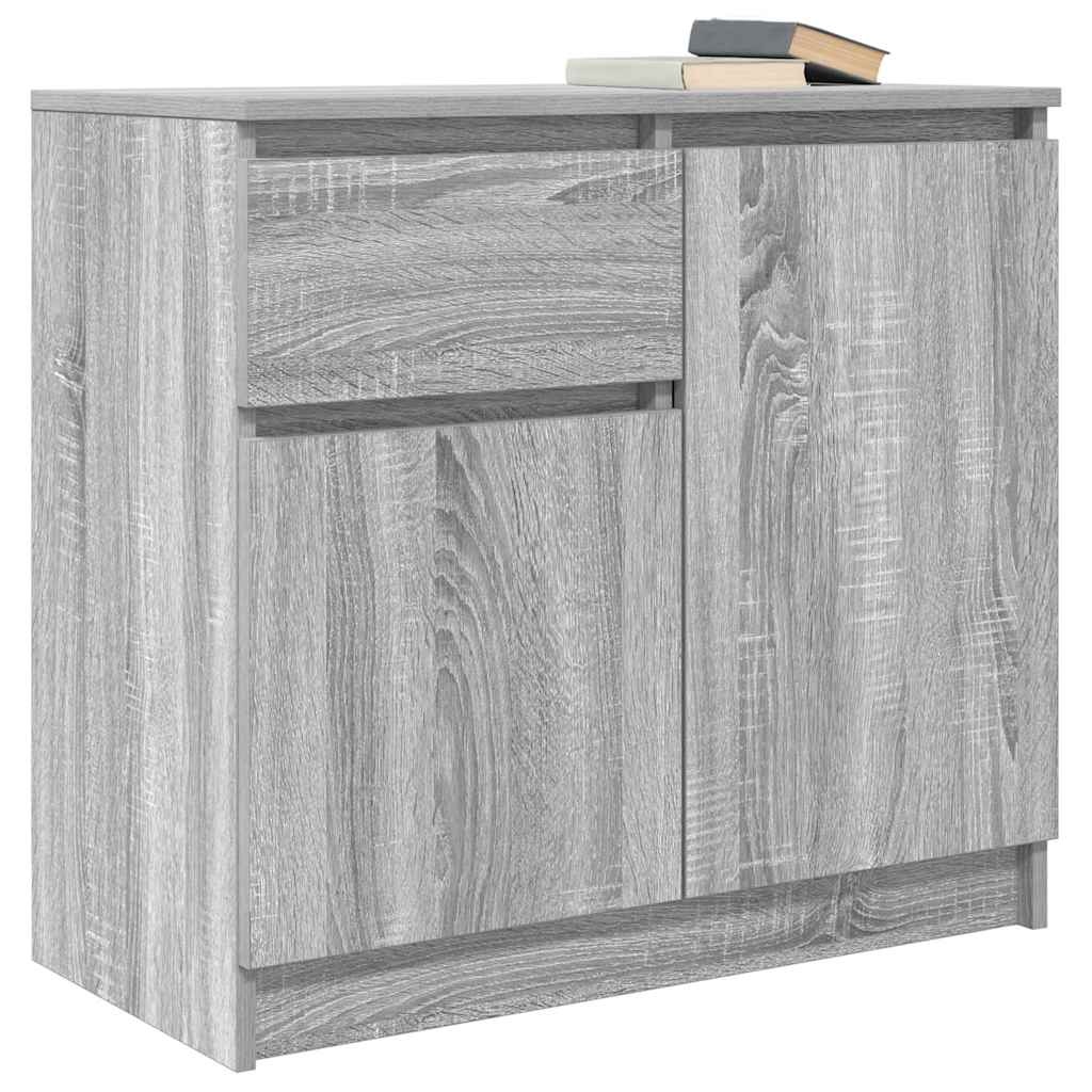VidaXL Dressoir met lade 71x35x65 cm spaanplaat grijs Sonoma