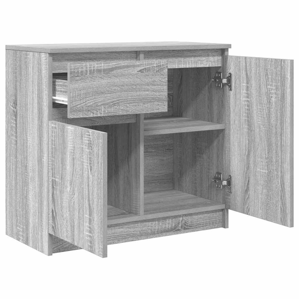 VidaXL Dressoir met lade 71x35x65 cm spaanplaat grijs Sonoma