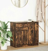 VidaXL Dressoir met lade 71x35x65 cm spaanplaat gerookt eikenkleurig