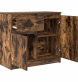 VidaXL Dressoir met lade 71x35x65 cm spaanplaat gerookt eikenkleurig