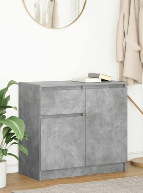VidaXL Dressoir met lade 71x35x65 cm spaanplaat betongrijs