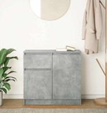 VidaXL Dressoir met lade 71x35x65 cm spaanplaat betongrijs