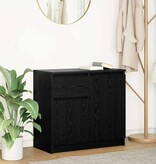 VidaXL Dressoir met lade 71x35x65 cm spaanplaat zwart eikenkleurig