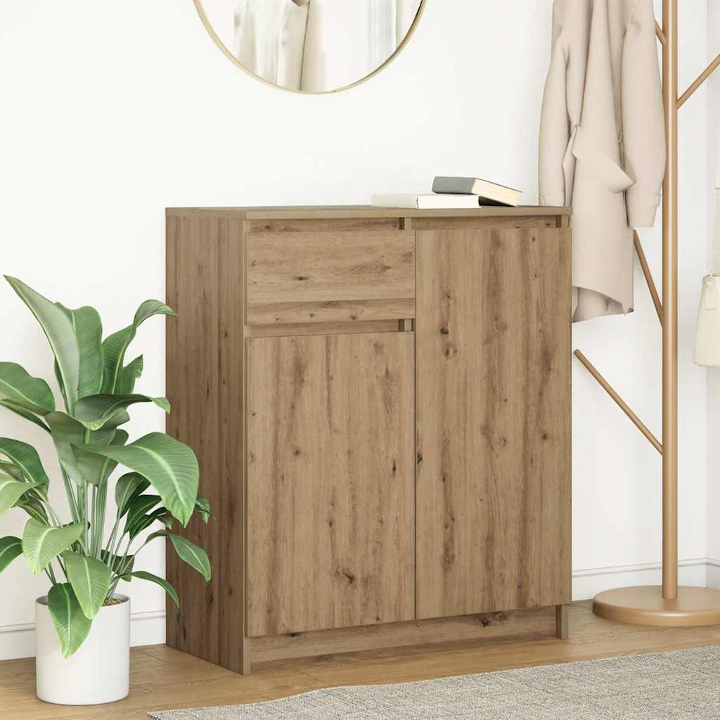 VidaXL Dressoir lade 71x35x84 cm spaanplaat artisanaal eikenkleurig
