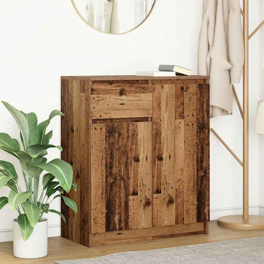 VidaXL Dressoir met lade 71x35x84 cm spaanplaat oud hout